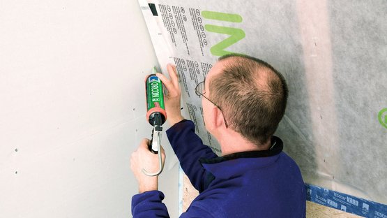 2. Sealing to a plastered gable wall